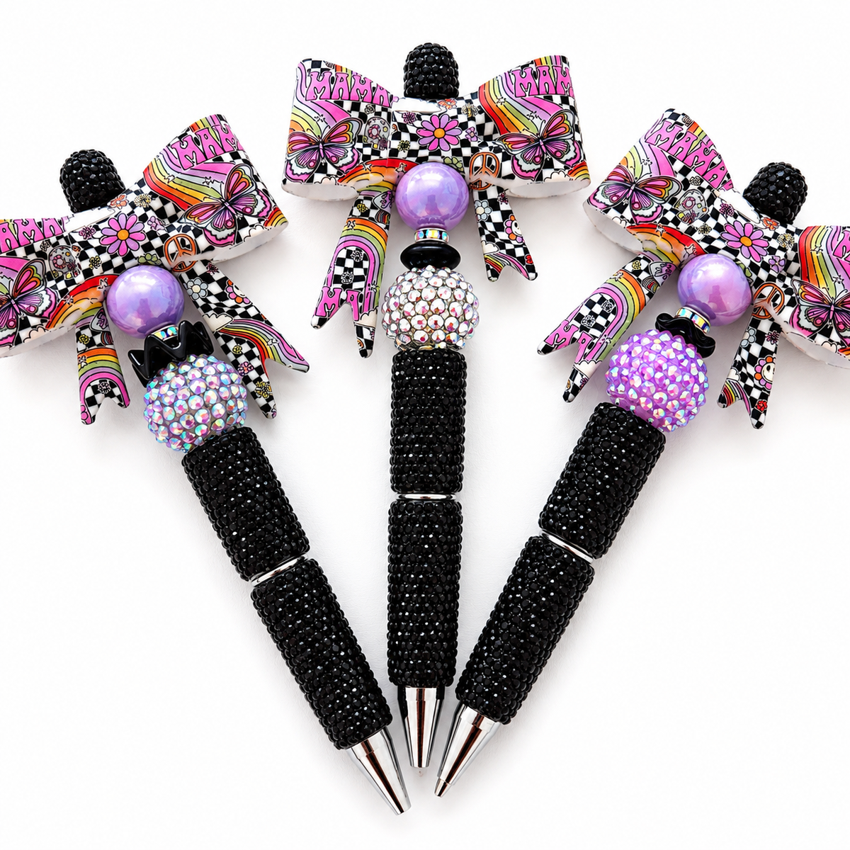 checkered mama bling pen