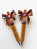 Fall checkered bow