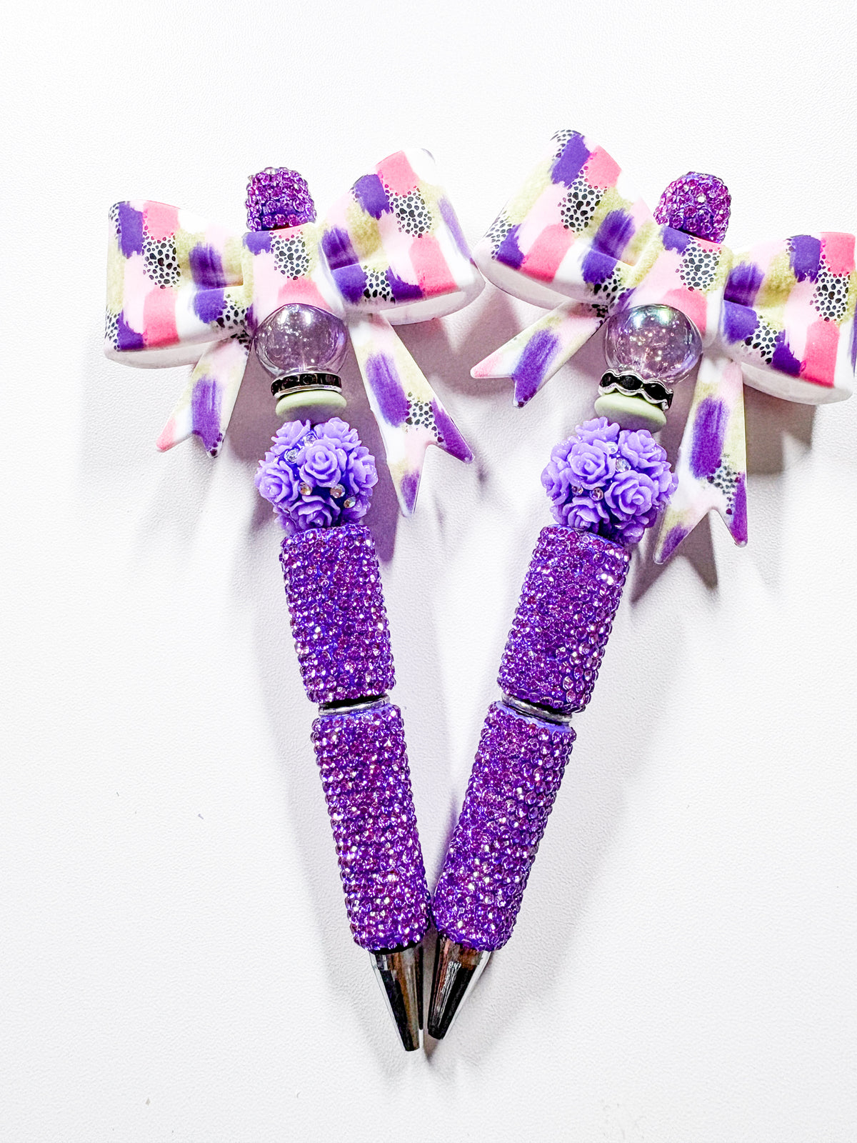 Purple brush stroke, bling pen